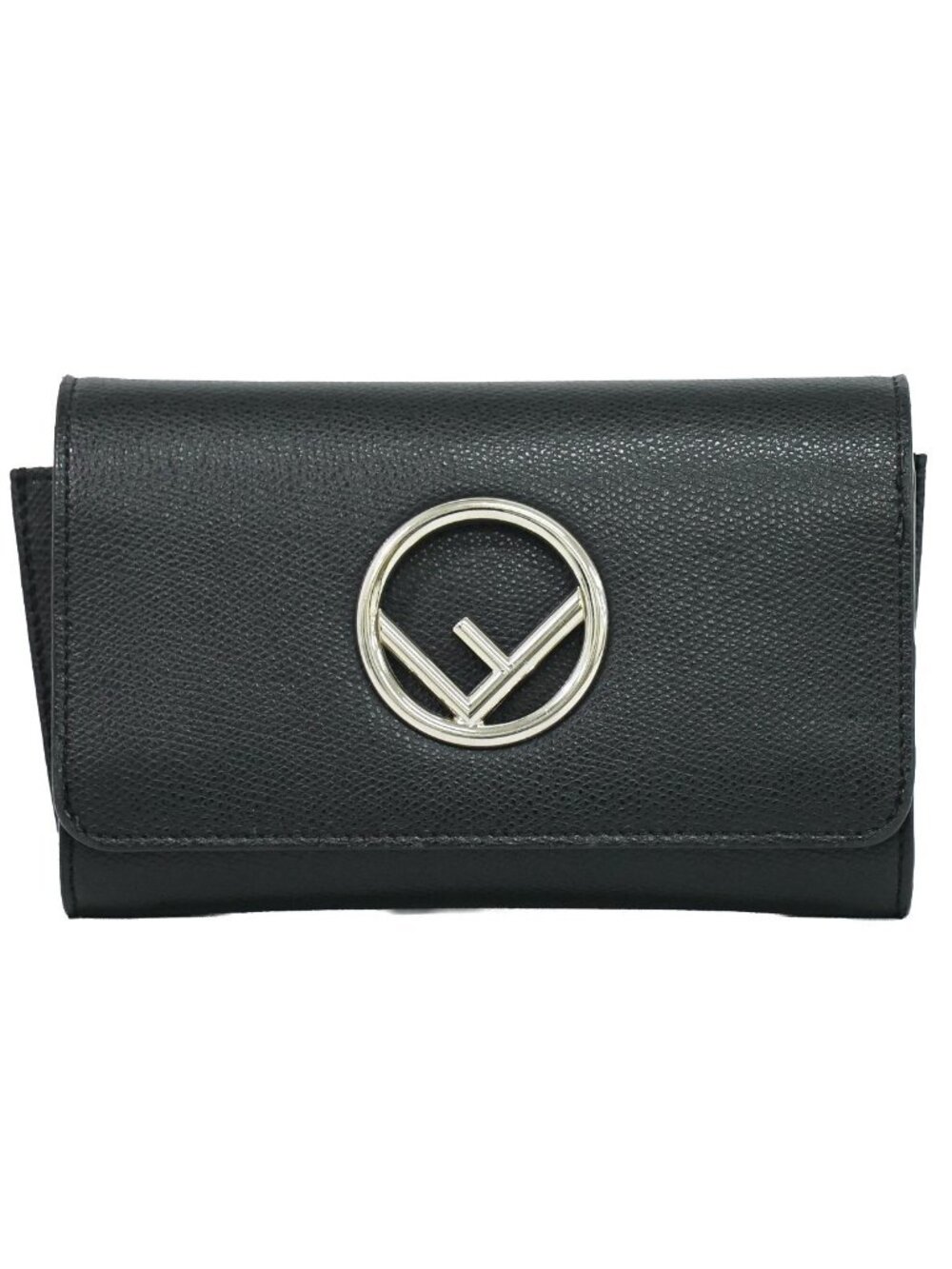 Fendi F is Fendi Clutch Pouch Leather Black